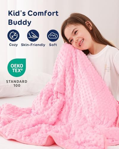 Cooling minky dot weighted blanket 3 lbs — photo 3
