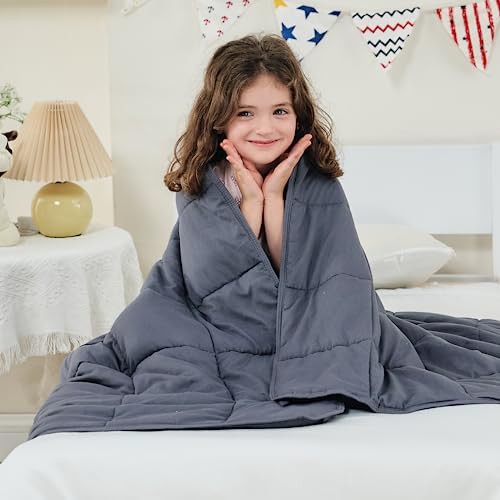 Grey throw weighted blanket 41 by 60 inches