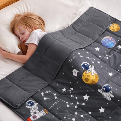 Space theme kids cooling blanket