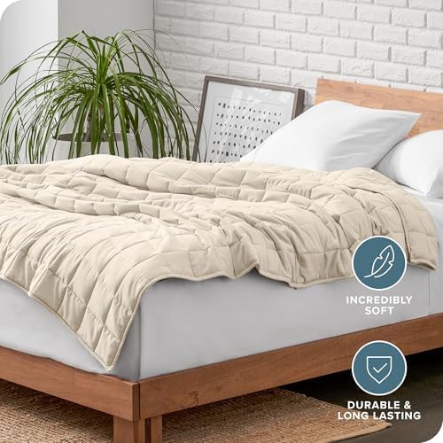Sand cotton weighted blanket 10 lbs — photo 5