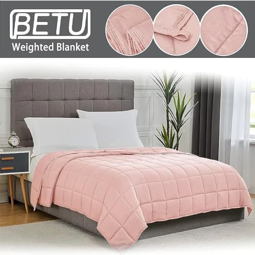 Pink microfiber 20lb adult weighted blanket — photo 3