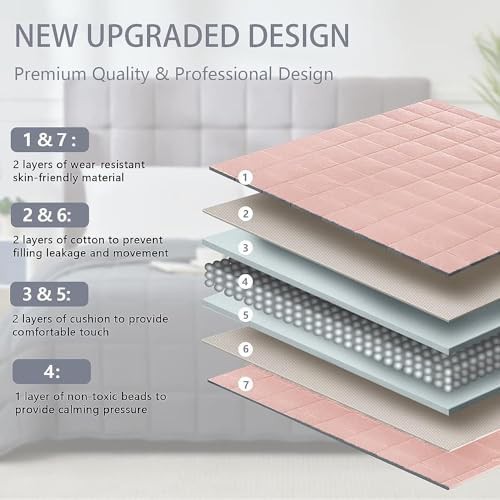 Pink microfiber 20lb adult weighted blanket — photo 4