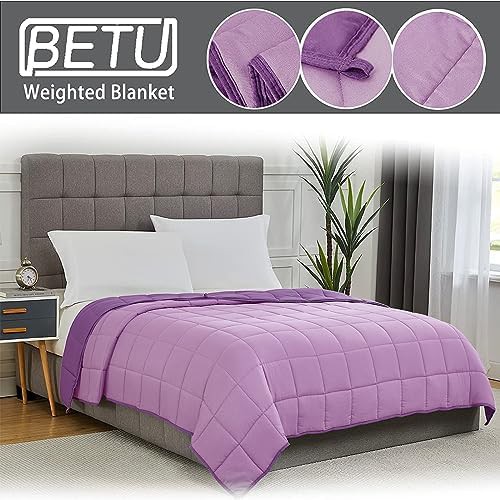 Purple microfiber 20lb adult weighted blanket — photo 3