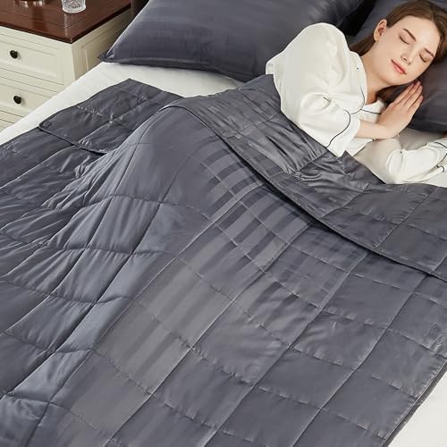 Stripe grey kids cooling cotton blanket
