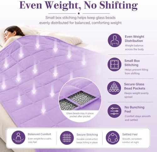 Twin cooling microfiber weighted blanket with glass beads — photo 5
