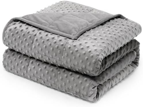 Grey velvet glass queen weighted blanket