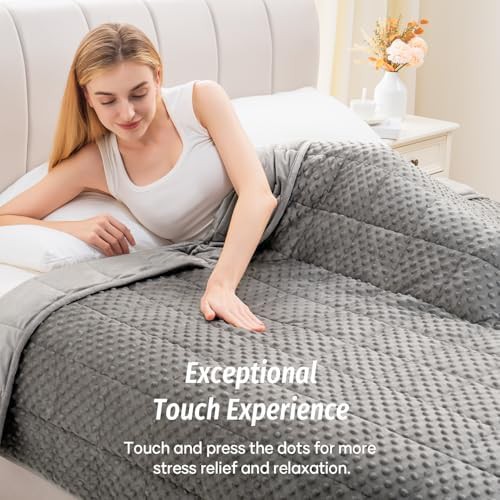 Grey velvet glass queen weighted blanket — photo 3