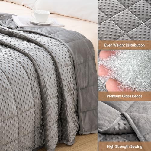 Grey velvet glass queen weighted blanket — photo 5