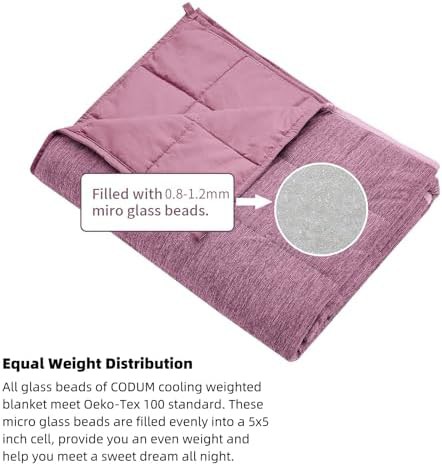 Soft pink cooling weighted blanket adult 10 lb — photo 4