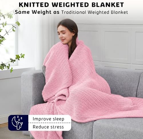 Pink microfiber all season weighted blanket — photo 3
