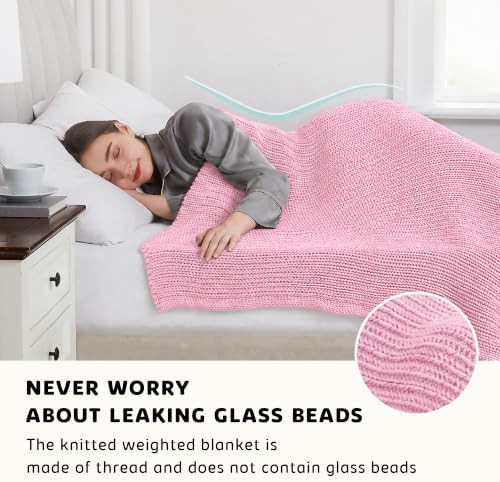 Pink microfiber all season weighted blanket — photo 5