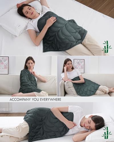 Dark green microfiber cooling lap blanket — photo 5