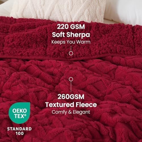 Red sherpa weighted blanket 15 lbs — photo 3