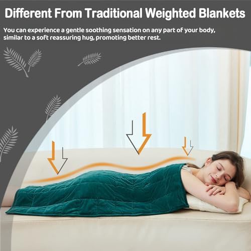 Dark green velvet weighted lap blanket — photo 5