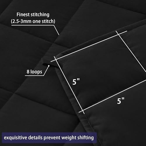Black queen size weighted blanket 20 lbs — photo 4