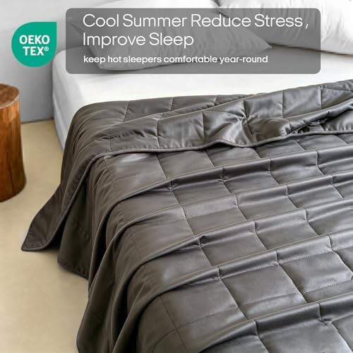 Grey queen cooling weighted blanket twenty pounds — photo 4