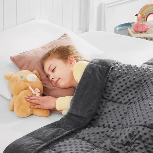 Grey minky lap weighted blanket 7 lbs