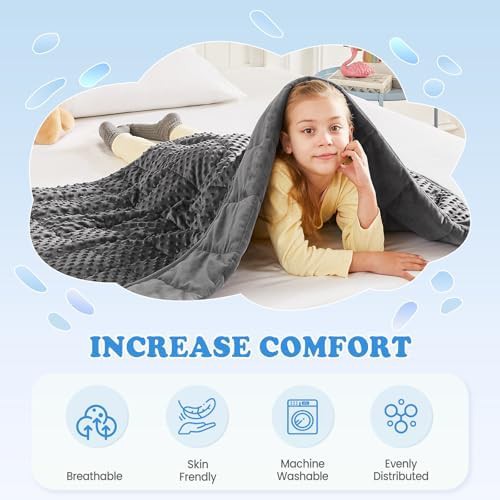 Grey minky lap weighted blanket 7 lbs — photo 3