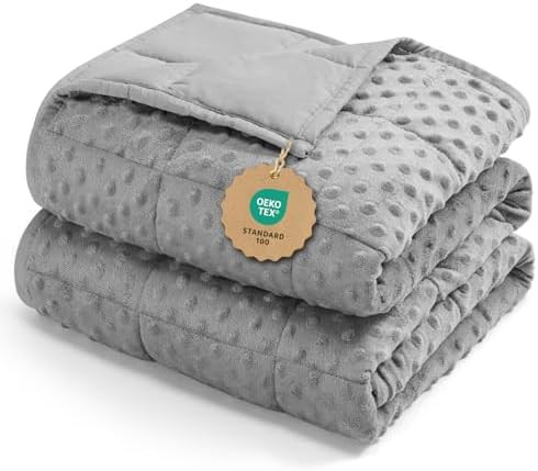 Reversible microfiber queen weighted blanket 15 lbs