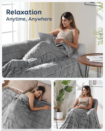 Reversible microfiber queen weighted blanket 15 lbs — photo 5