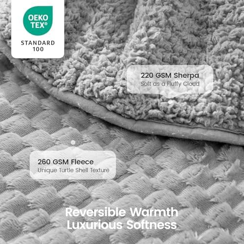 Fuzzy fleece sherpa weighted blanket 15 lbs — photo 3