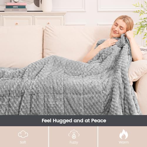 Fuzzy fleece sherpa weighted blanket 15 lbs — photo 4