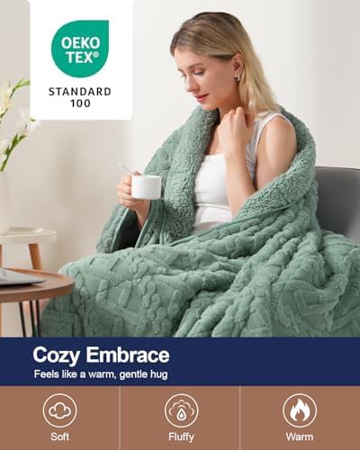 Plush sherpa weighted blanket 15 lbs — photo 4