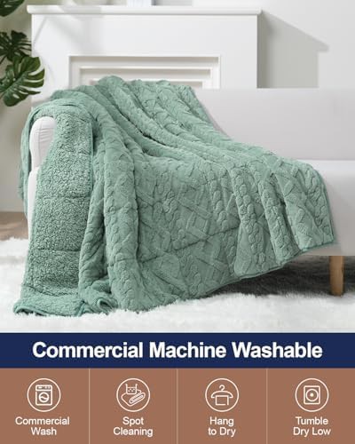 Plush sherpa weighted blanket 15 lbs — photo 5