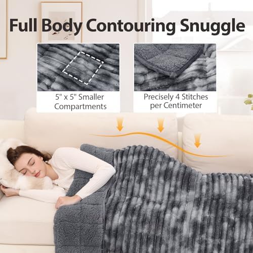 Queen size sherpa weighted blanket 15 lbs — photo 5
