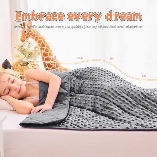Grey minky cooling 10lb weighted blanket — photo 4