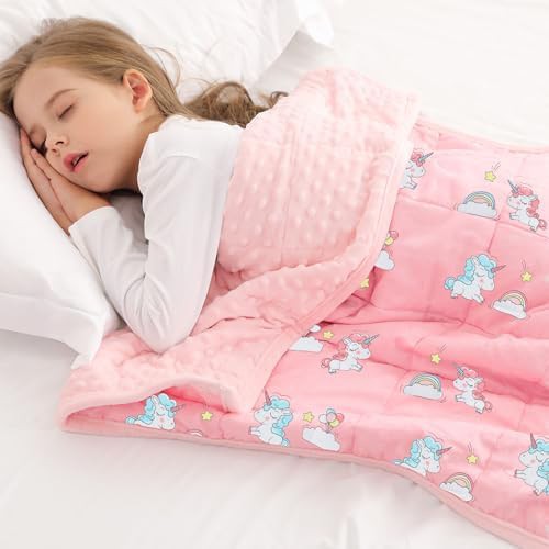 Pink unicorn kids weighted blanket 3 lbs