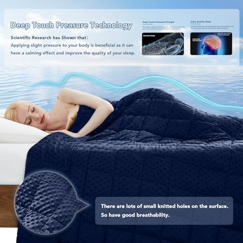 Queen 20 lbs minky dots weighted blanket — photo 3