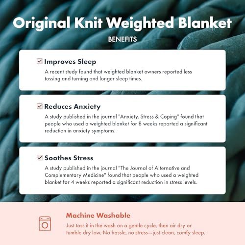 Misty grey knit weighted blanket full size — photo 4
