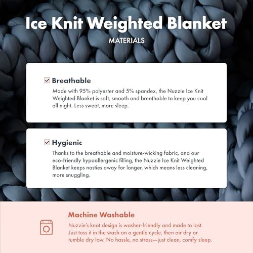 Pacific blue ice knit weighted blanket large — photo 4