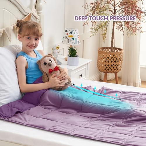 Purple cooling weighted lap blanket 36 by 48 inches — photo 5