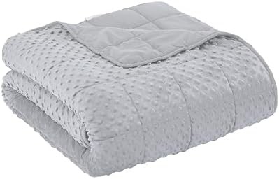 Light grey velvet all season adult weighted blanket