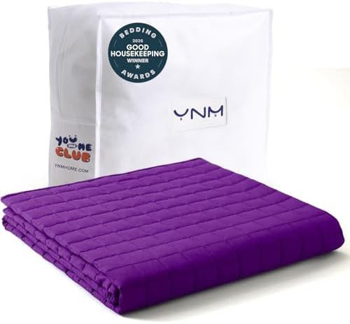 Fuchsia purple cotton weighted blanket 15 lbs