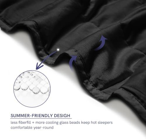 Black cotton weighted blanket 20 lbs — photo 4