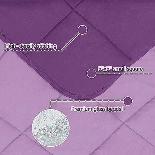 Purple throw weighted blanket 10 lbs — photo 3