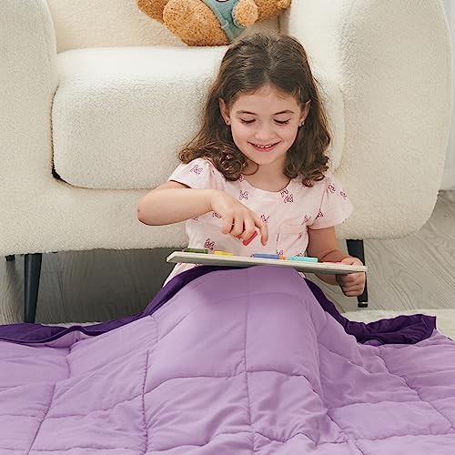 Purple throw weighted blanket 10 lbs — photo 4