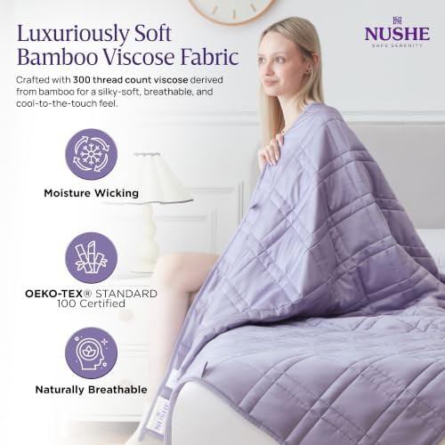 Bamboo cooling weighted blanket twin 15 lb — photo 3