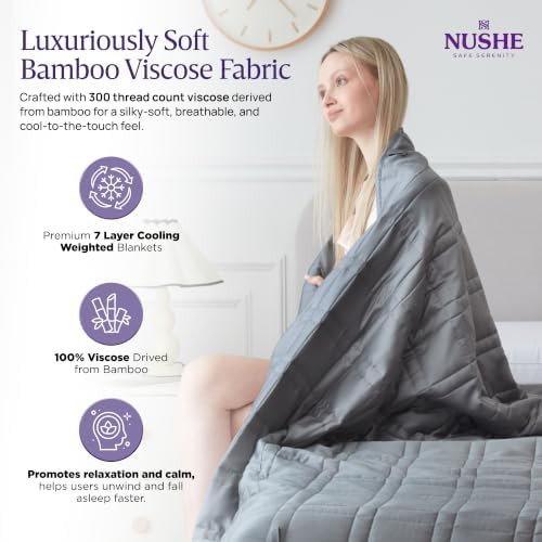 Viscose bamboo cooling weighted blanket queen 20 lb — photo 3