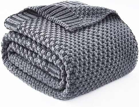 Queen 20 lbs knitted chunky yarn weighted blanket
