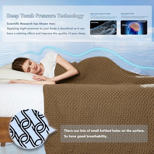 Queen 15 lbs knitted chunky weighted blanket — photo 3