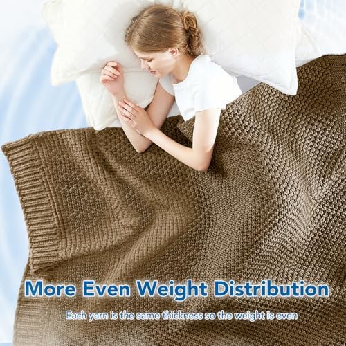 Queen 15 lbs knitted chunky weighted blanket — photo 5