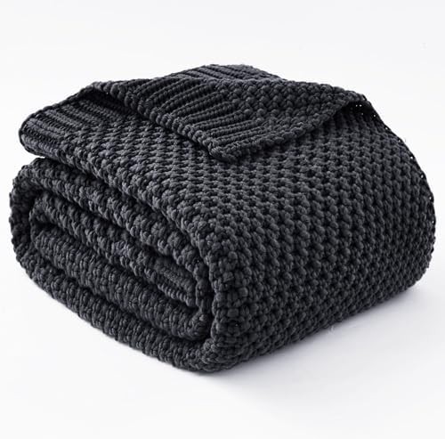 Throw 15 lbs knitted chunky weighted blanket