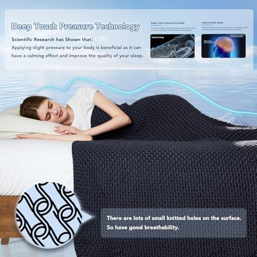Throw 15 lbs knitted chunky weighted blanket — photo 3