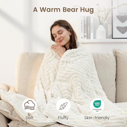 Reversible sherpa fleece weighted blanket 48 by 72 in — photo 4