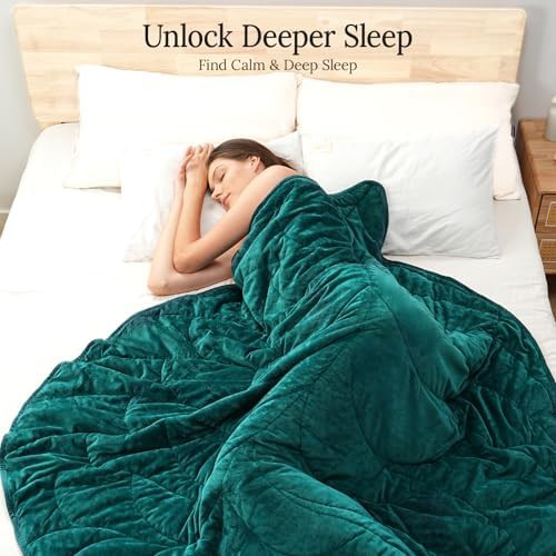 Green velvet weighted blanket 10 lbs — photo 3