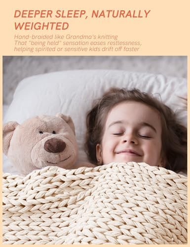 Cream chunky knitted lap blanket 5 lbs — photo 4